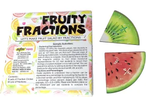 Classroom/Home Fraction Circles Teacher aids MFM Toys Fruity dote scarce Fraction (Fractions & Percentage Circles) ~ Magnetic Maths Manipulatives for 