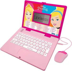 Clock Reading, Play Games and Music LEXIBOOK JC598DPi1 Disney smelting Princesses Educational and Bilingual Laptop French/English with 124 Activities: Mathematics, Dactylography, Logic, 