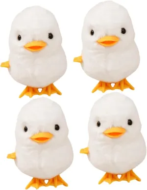 Clockwork for Interactive and sled decisive Easy to Use for Home Decor and Celebrations GARVALON 4pcs Wind Up Duck Plush Jumping Duck Party Favors Fun 