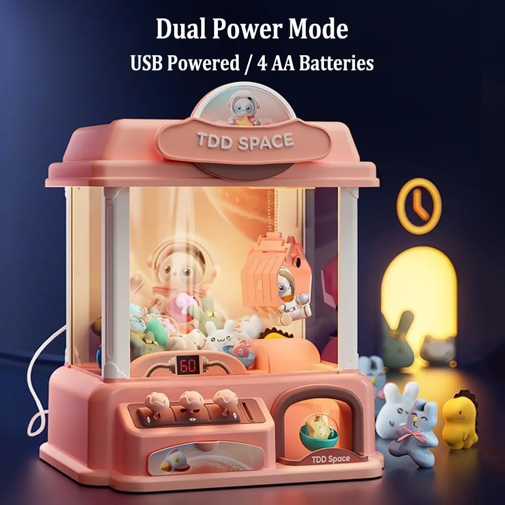 (Color : Blue, Size : 49 Dolls 20 Capsules) Claw Machine Arcade Game, share Candy Grabber Machine, Features LED Lights and Sound Effects, Fun for The Whole Family 