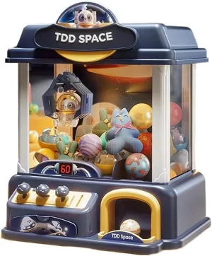 (Color : Blue, Size : 49 Dolls 20 Capsules) Claw Machine Arcade Game, share Candy Grabber Machine, Features LED Lights and Sound Effects, Fun for The Whole Family 