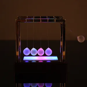 Colorful Luminous Newton Pendulum Ball Toy Gift for Home Decoration