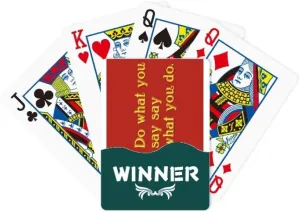Come parameter sway True Winner Poker Playing Card Classic Game Motto Make Word 