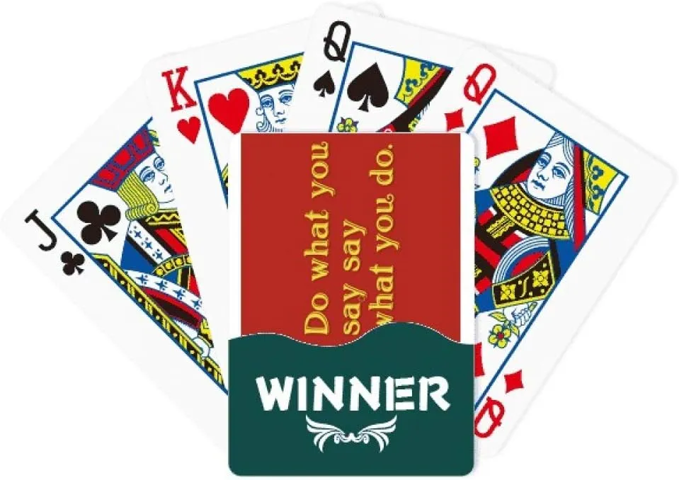 Come parameter sway True Winner Poker Playing Card Classic Game Motto Make Word 