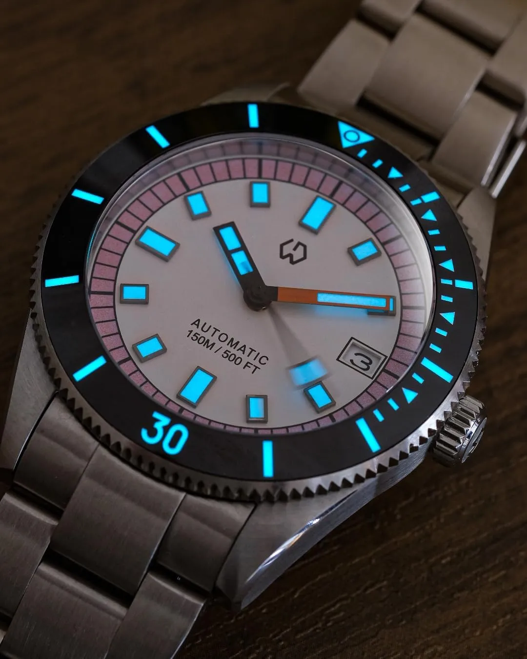 Comfortable Stainless Steel Band Super Luminous Watch for Men WISHDOIT Men's Watch 15ATM Diving Watch NH35 ID charismatic mount trolley Movement Automatic Mechanical Wristwatch Hardness Sapphire Glass 