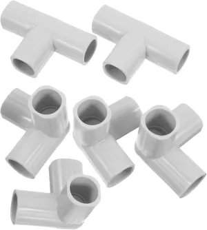 Compatible recoup Playpen Models 6pcs Indoor Playpen Connector Accessories Durable Pipe Fittings for Safety Barrier Easy to Install Elbow t Shape Connectors 