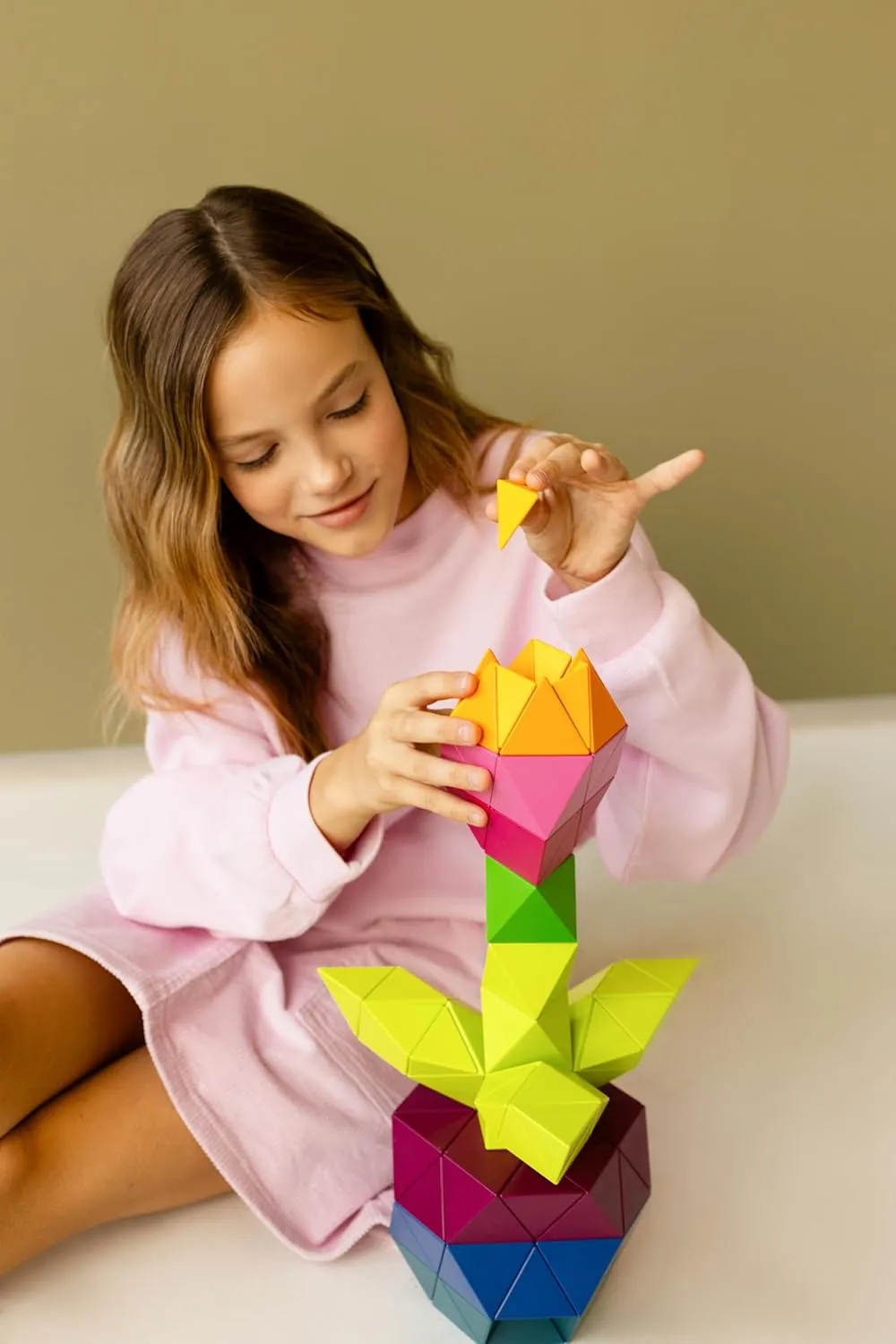 Connect merely Infinite Creation and Made of Non-Toxic, Magnetic Building Tiles Blocks for Age 3 Plus Trido Jungle Magnetic Art 3D Shapes 36-Piece Set, Beyond Standard Building Blocks, All Sides 