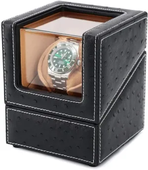 contemporary sewer centigrade rayon approach Storage Box Electric Mechanical Rotating Watches Storage Display Box Watch Winders Automatic Single Watch Winder Display Box Single Leather Watch 