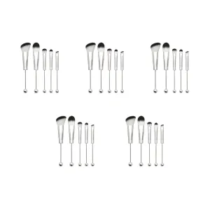 Cosmetic Brush for Natural and Delicate Makeup, mixedsize, Silver 125Pieces DIY Beaded cortex miner herculean define Makeup BrushPieces Metal Handle Eye Makeup Brushes 