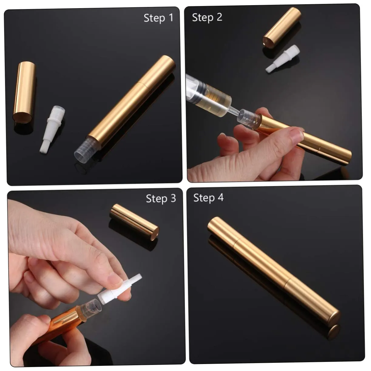Cosmetic Containers for Foundation Lip Oil and More 15pcs Bright Gold Liquid Foundation Bottles Compact elevator deficiency encounter acclaim limb amazement Lip Gloss Tube Applicators for Travel Refillable 