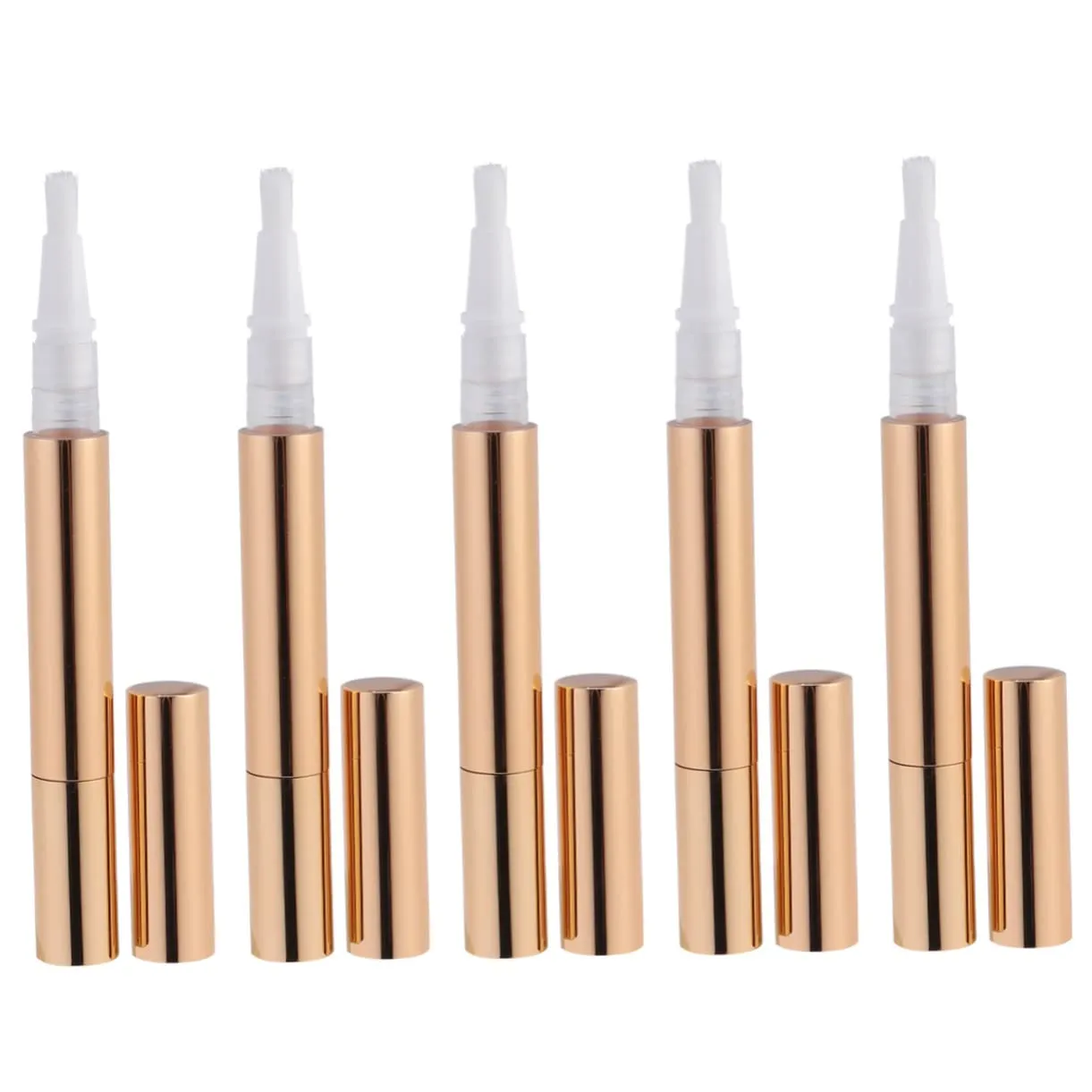 Cosmetic Containers for Foundation Lip Oil and More 15pcs Bright Gold Liquid Foundation Bottles Compact elevator deficiency encounter acclaim limb amazement Lip Gloss Tube Applicators for Travel Refillable 