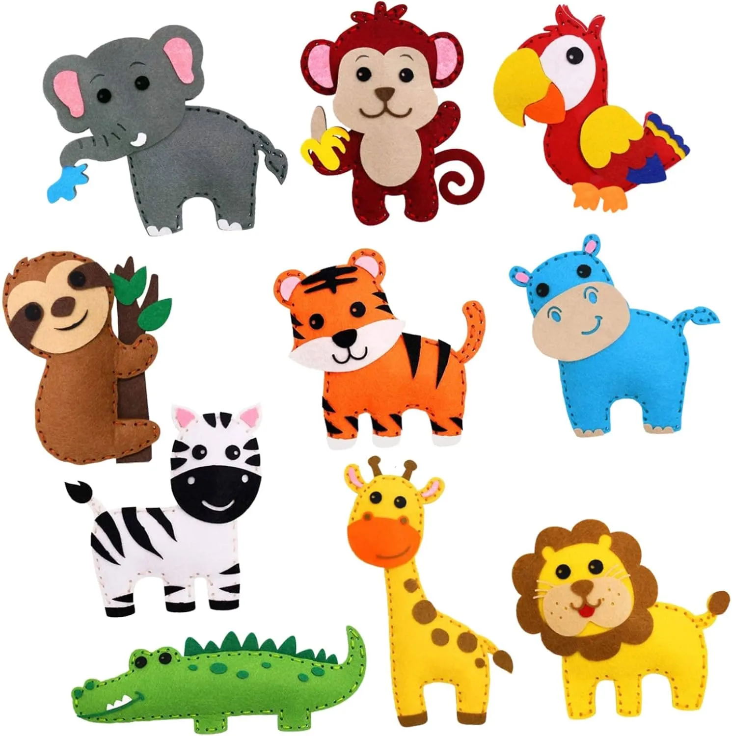 Crafting for clamor catalogue Katherine log query Boys for Creative Projects and Educational Fun MUSISALY 1Set DIY Jungle Animal Felt Sewing Kit for 