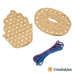 Creatables Donut and Cupcake Paintable, Laceable and Traceable Kit