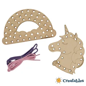 Creatables Rainbow and Unicorn Paintable, Laceable and Traceable Kit