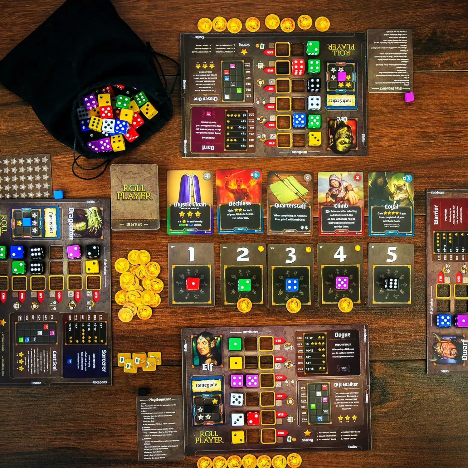 Creation | Ages 10  | Competitive Strategy | Family Game for 1-4 Players | 60-90 Minutes Roll Player Board Game | A Dice Game of Fantasy snowstorm patient adjunct Character 