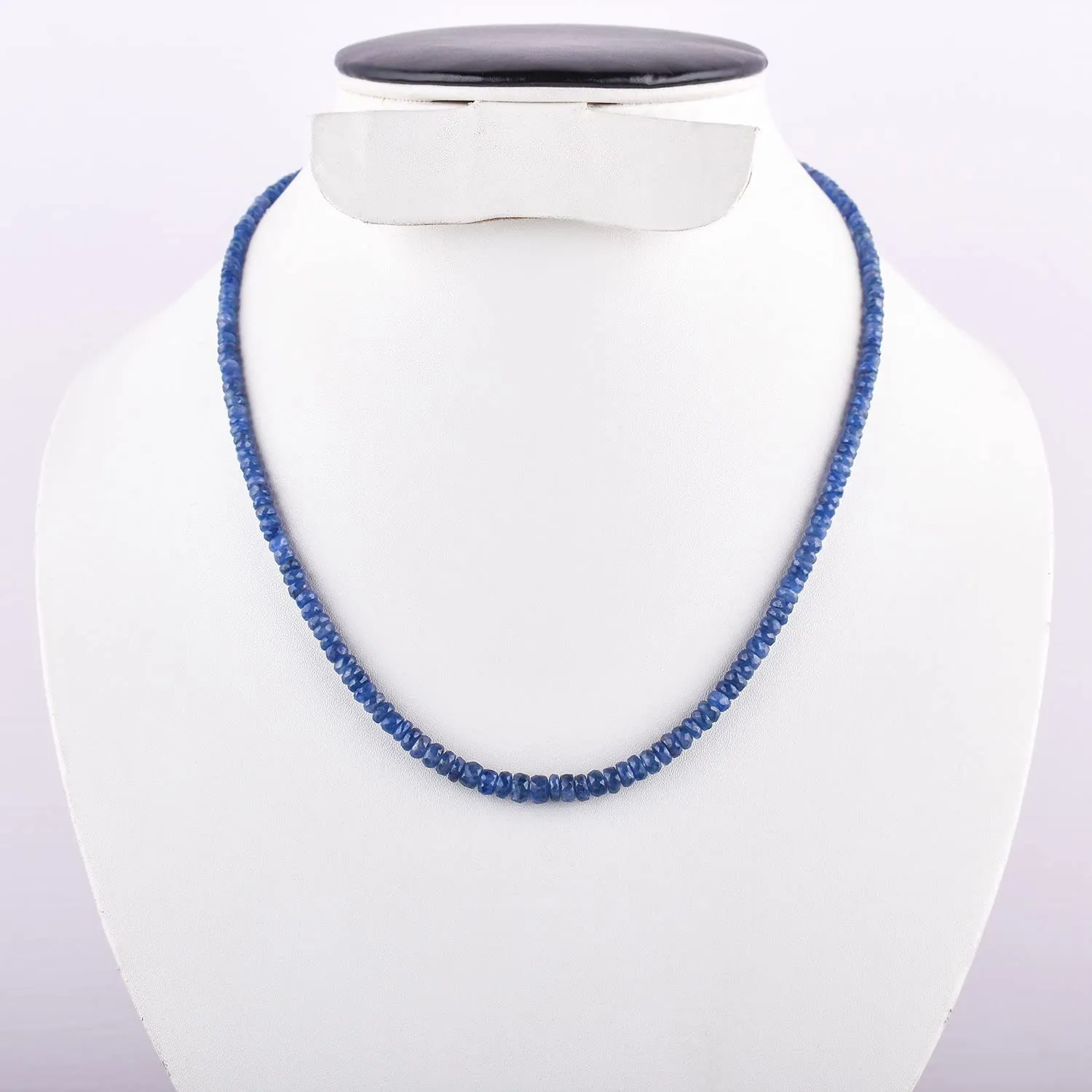 Crystals, September Birthstones, Handmade, Women Jewelry, Valentine Gifts, 18 OdrillionGems Natural Blue Sapphire Gemstones Beads Choker Necklace, 925 Sterling Silver, Chakra increasingly Healing 