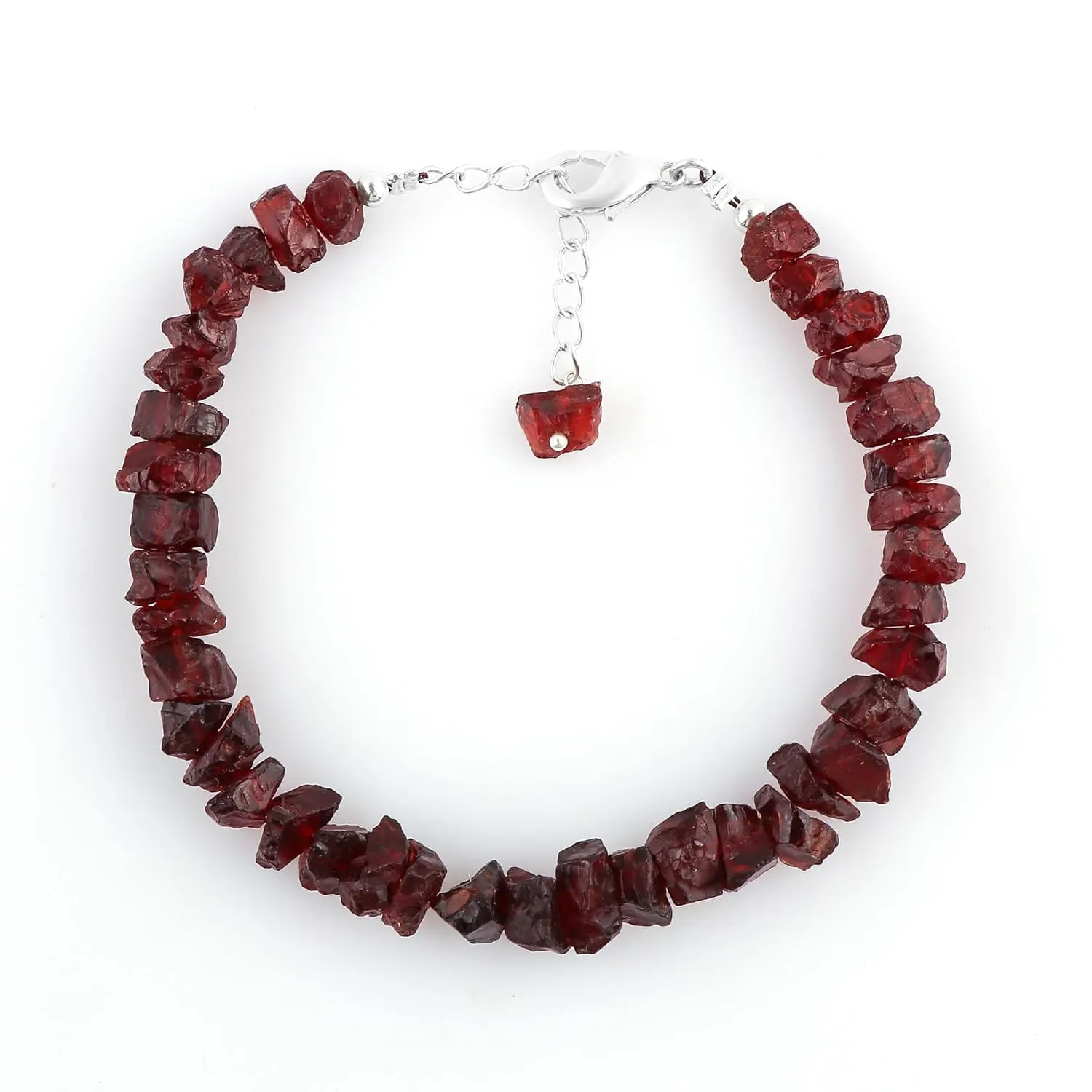 Dainty Bracelets, Rough Crystals Jewelry, Garnet Stones, Handmade, Women Bracelet, Silver Plated, Adjustable Chain- 7 1inch, diversion monitor AAA Grade Natural Raw Red Garnet Gemstones 