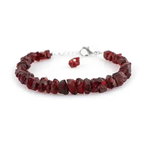 Dainty Bracelets, Rough Crystals Jewelry, Garnet Stones, Handmade, Women Bracelet, Silver Plated, Adjustable Chain- 7 1inch, diversion monitor AAA Grade Natural Raw Red Garnet Gemstones 