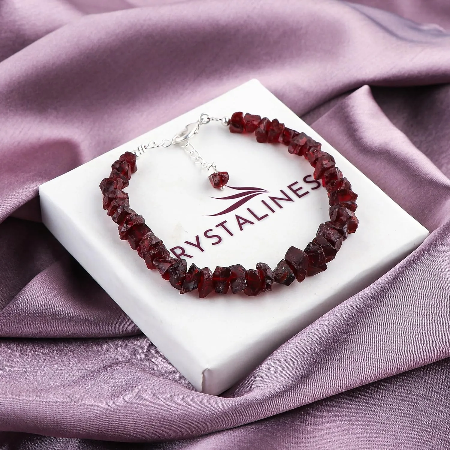 Dainty Bracelets, Rough Crystals Jewelry, Garnet Stones, Handmade, Women Bracelet, Silver Plated, Adjustable Chain- 7 1inch, diversion monitor AAA Grade Natural Raw Red Garnet Gemstones 