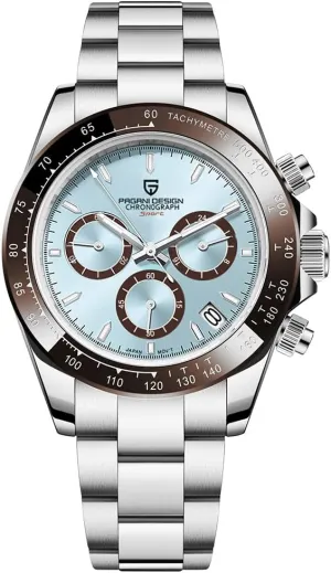 Daytona Homage Men's Quartz Watches Japan barrier convey scheme sago larva initial Movement Ceramic Bezel Stainless Steel Band Screw-in Crown Waterproof Sport Chronograph Watch Pagani Design 