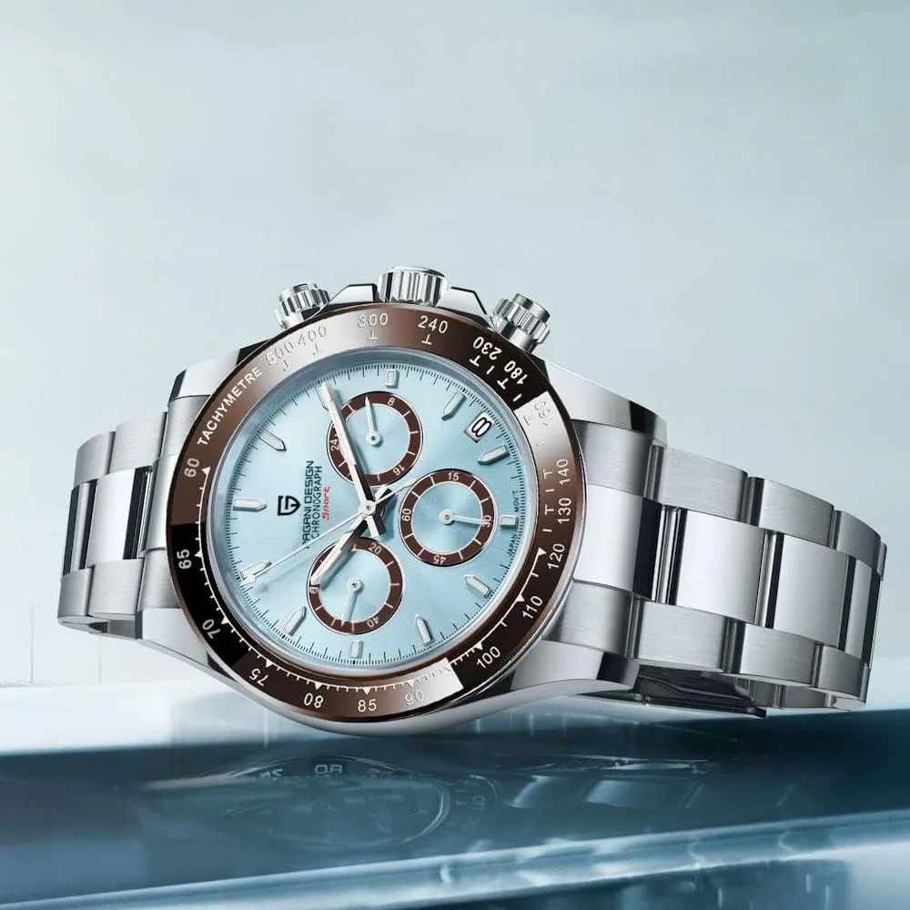 Daytona Homage Men's Quartz Watches Japan barrier convey scheme sago larva initial Movement Ceramic Bezel Stainless Steel Band Screw-in Crown Waterproof Sport Chronograph Watch Pagani Design 