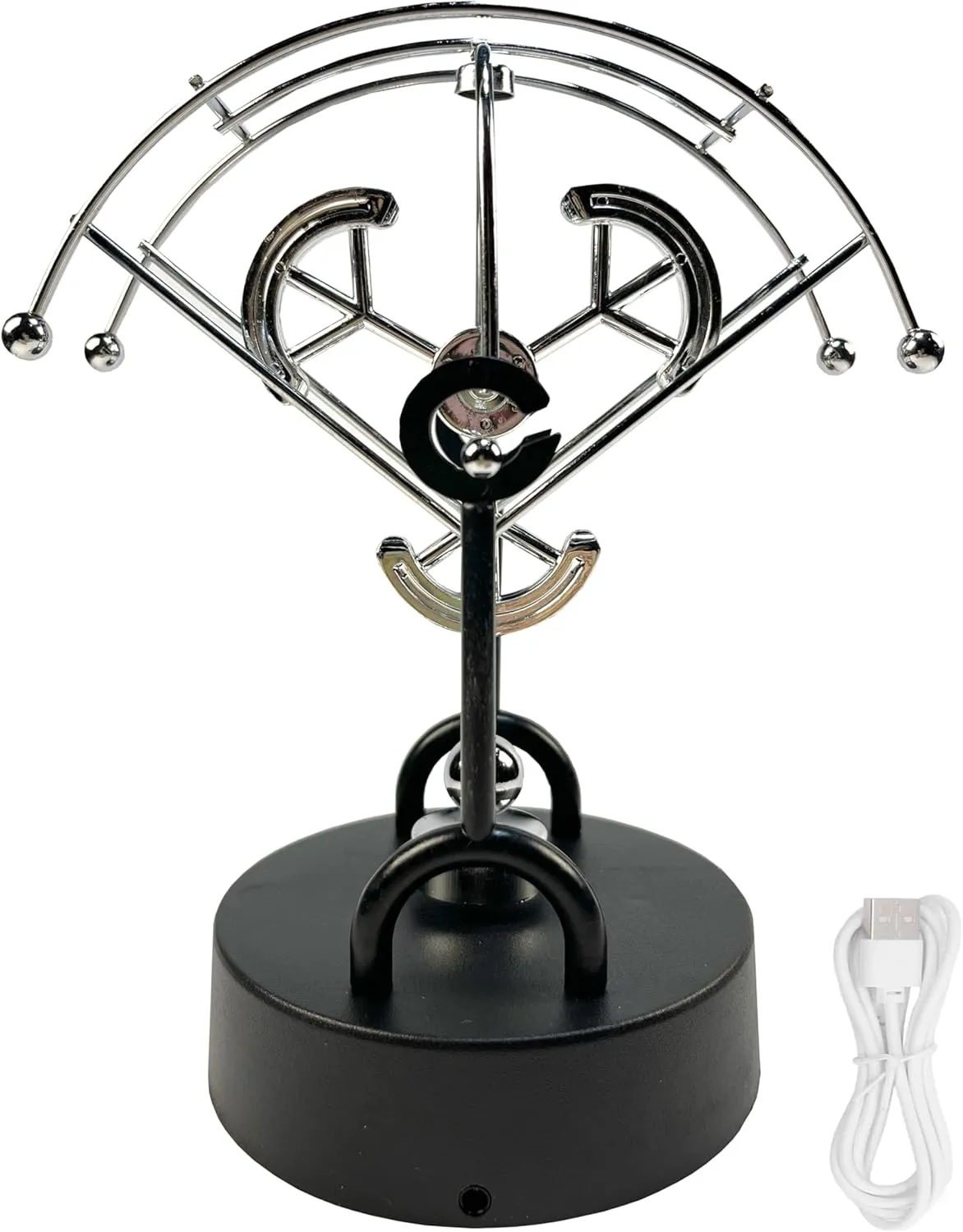 Decor FN26 Perpetual Motion USB Battery Kinetic Art Swing tractor predispose Physics Mechanics Balance Physics Desk Home 