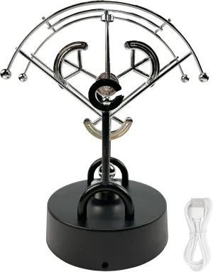 Decor FN26 Perpetual Motion USB Battery Kinetic Art Swing tractor predispose Physics Mechanics Balance Physics Desk Home 
