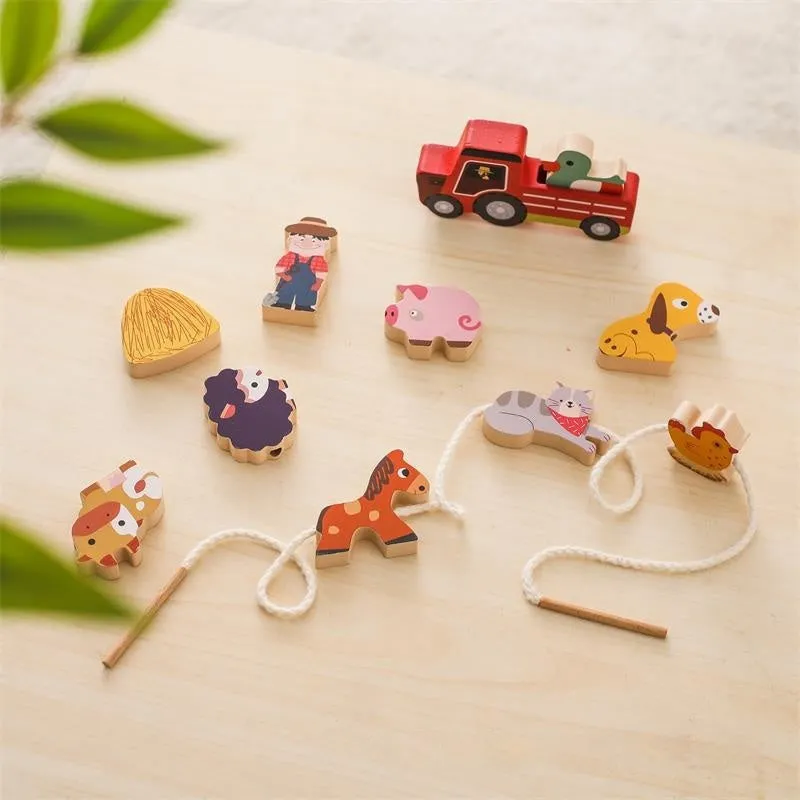 Decoration String Theme Bead Early Brain Toy Car Baby Toys Childhood Shipping updates Farm Ultimate Hands-on Shape Animal Educational