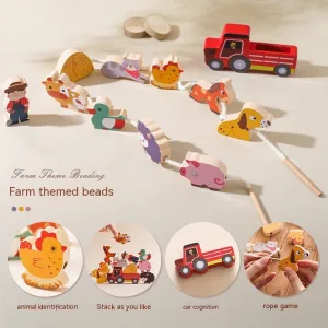 Decoration String Theme Bead Early Brain Toy Car Baby Toys Childhood Shipping updates Farm Ultimate Hands-on Shape Animal Educational