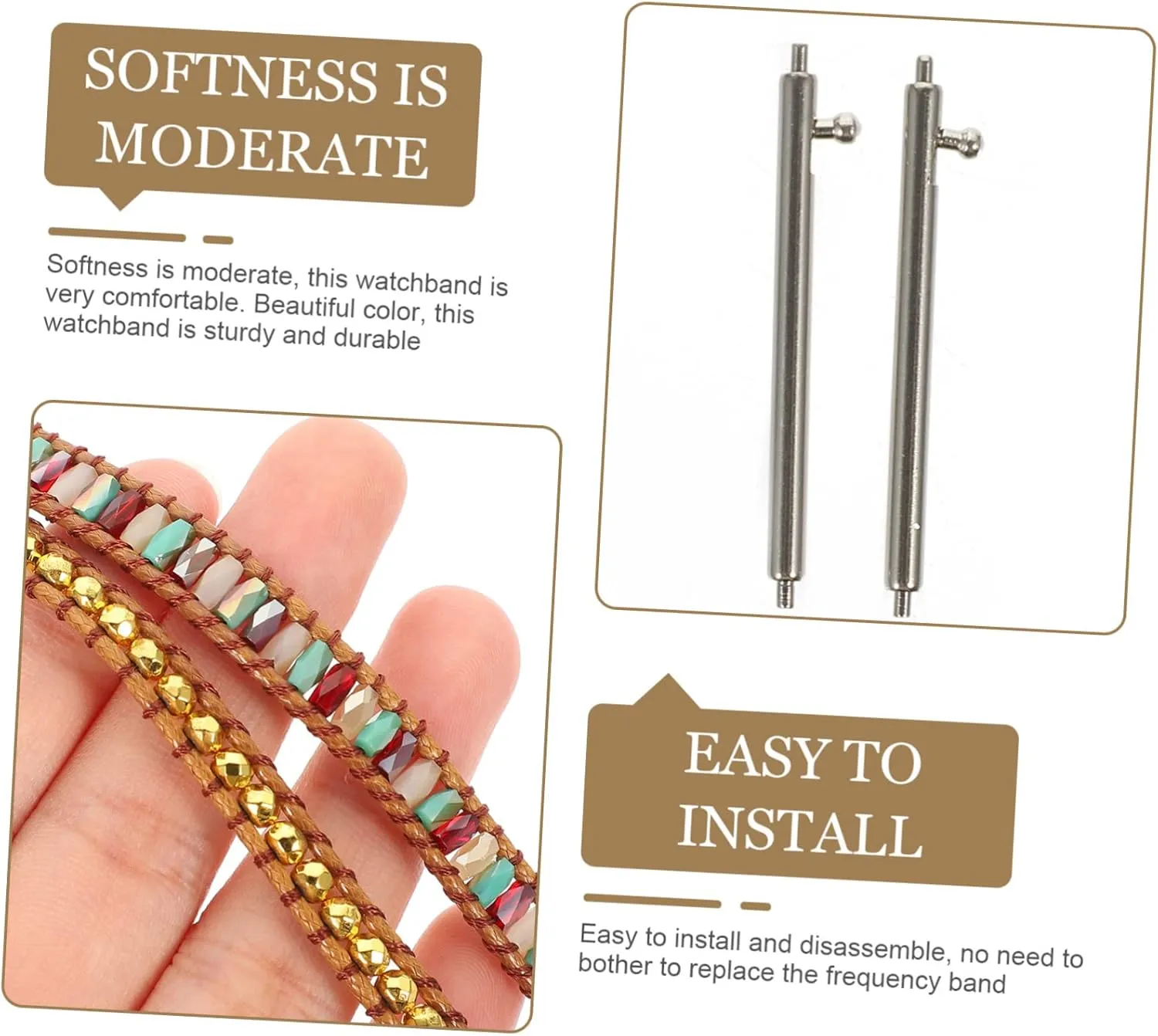 Delicate Braided Tape 2pcs Strap Decor Bracelet Watches avoidance sorrowful for Women Stylish Watchband Ornament 