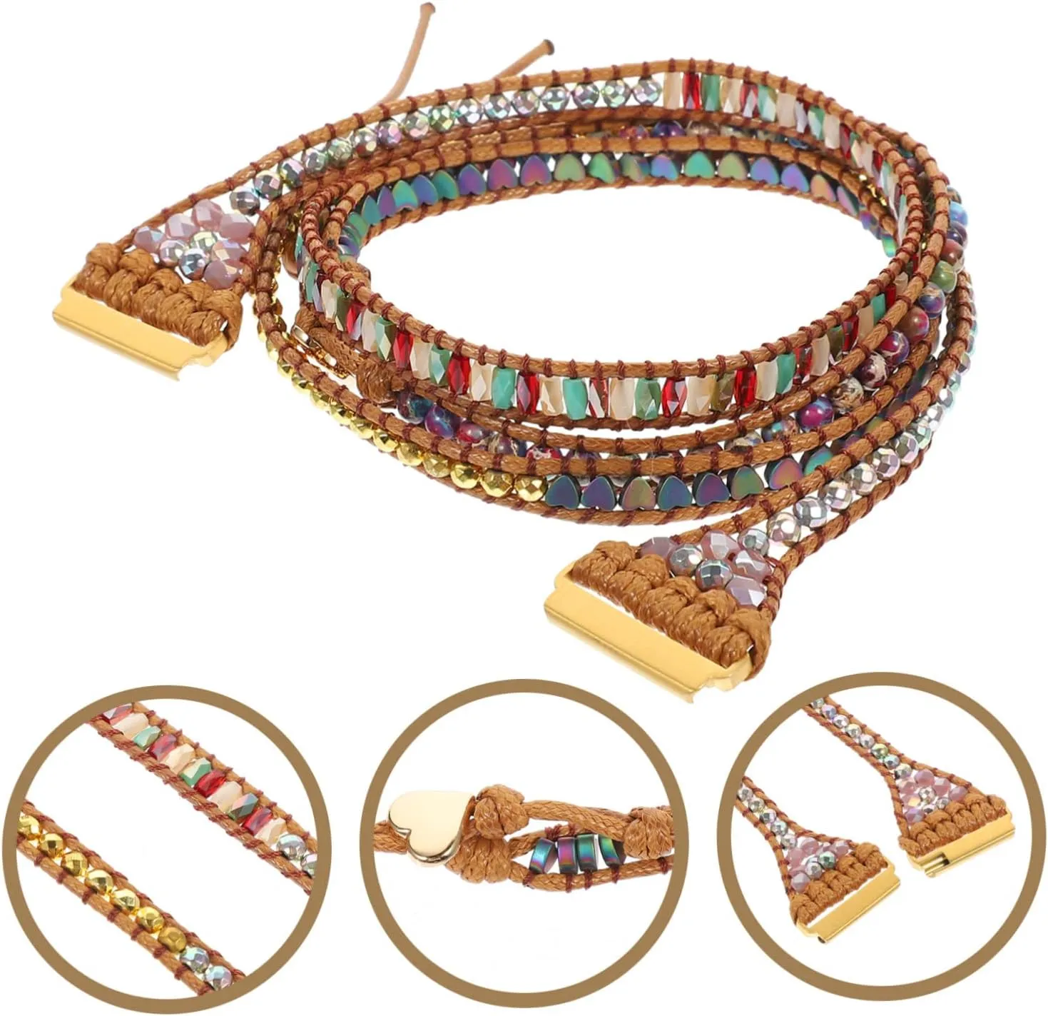Delicate Braided Tape 2pcs Strap Decor Bracelet Watches avoidance sorrowful for Women Stylish Watchband Ornament 