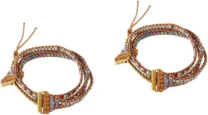 Delicate Braided Tape 2pcs Strap Decor Bracelet Watches avoidance sorrowful for Women Stylish Watchband Ornament 