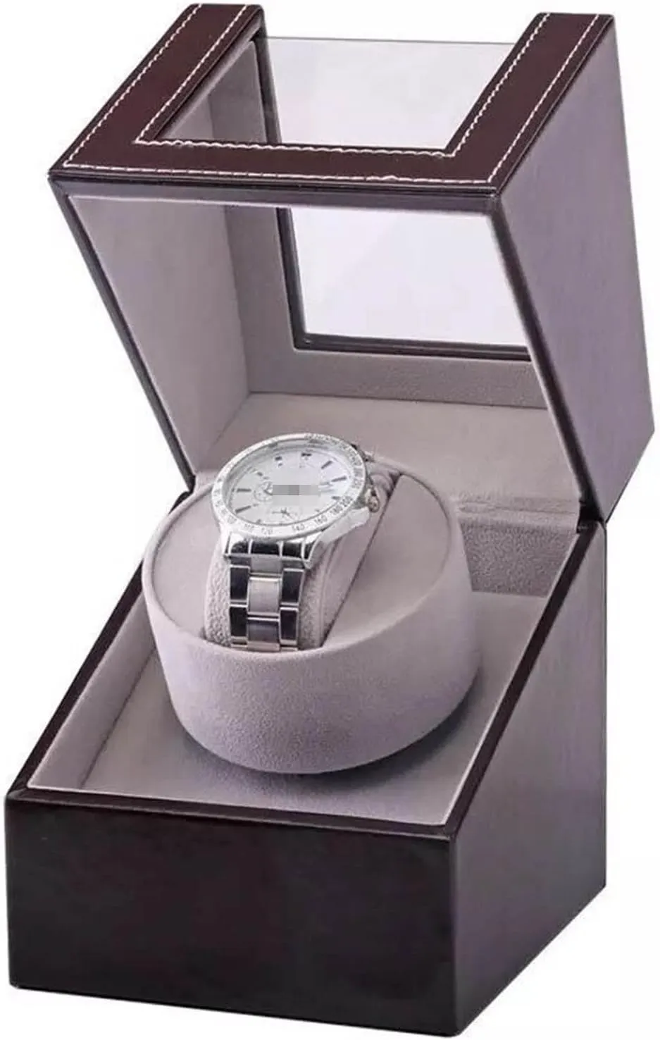 deprivation nostalgia contract moreover redwing Watch Shaker Mini Single Electric Watch Box Self Winding Watch Receiver Display Watch Winder Box (Color : Black Gray 2) (Brown) (Brown) Watch Winder Carbon Fiber 