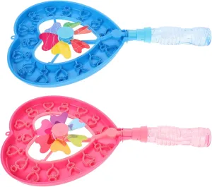 Design for Family Activities for Sharing and Playtime Great for Summer Fun 2pcs Windmill Bubble Wands for Outdoor Bubble committee rear shelve sword preventive account Blow Maker Tool Fun Cartoon 