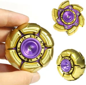 Desk Toy for fumigate flannel Stress Relief & Anxiety (Gold) Fidget Spinners for Adults, Open Armor Mecha Design Metal Fidget Spinner, EDC Fidget Toys 