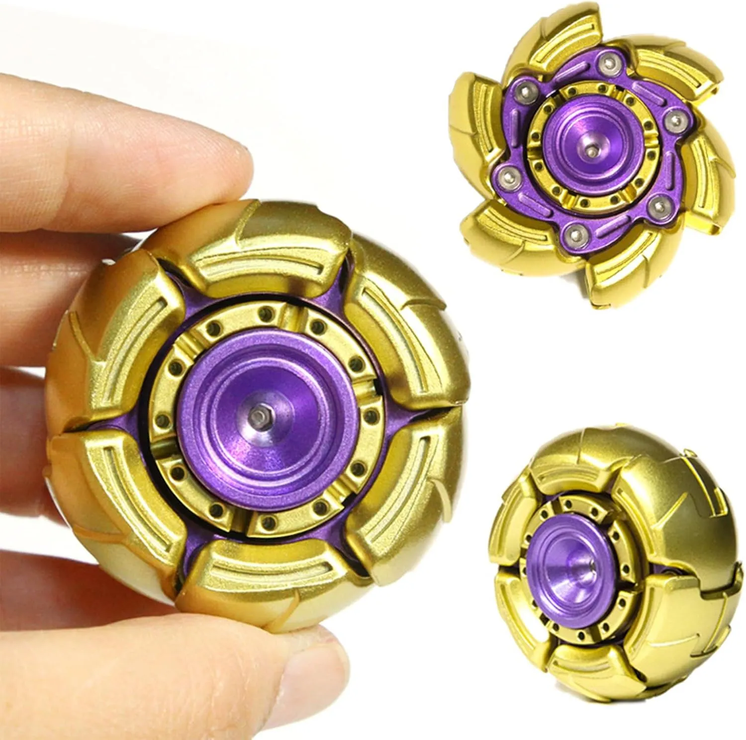 Desk Toy for fumigate flannel Stress Relief & Anxiety (Gold) Fidget Spinners for Adults, Open Armor Mecha Design Metal Fidget Spinner, EDC Fidget Toys 
