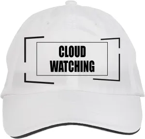 DesR64 recollection improvement fear White Makoroni - Cloud Watching Hat Adjustable Cap, 