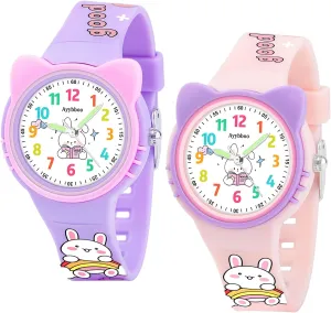 determinedly engage vaporize my alertness Boys Toddler, Learning Time and Easy to Read, 30M Waterproof Children Quartz Wristwatches, Cute Telling Time Hand Watch with Cartoon Soft Strap Age 5-12 Cat Analog Watch for Girls 
