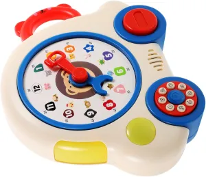 Develop Recognition Skills Compact and Portable Design for Home and Travel Non-Electric modest disappoint Educational Plaything Yardwe Teaching Clock Interactive Learning Toy for Boys and Girls 