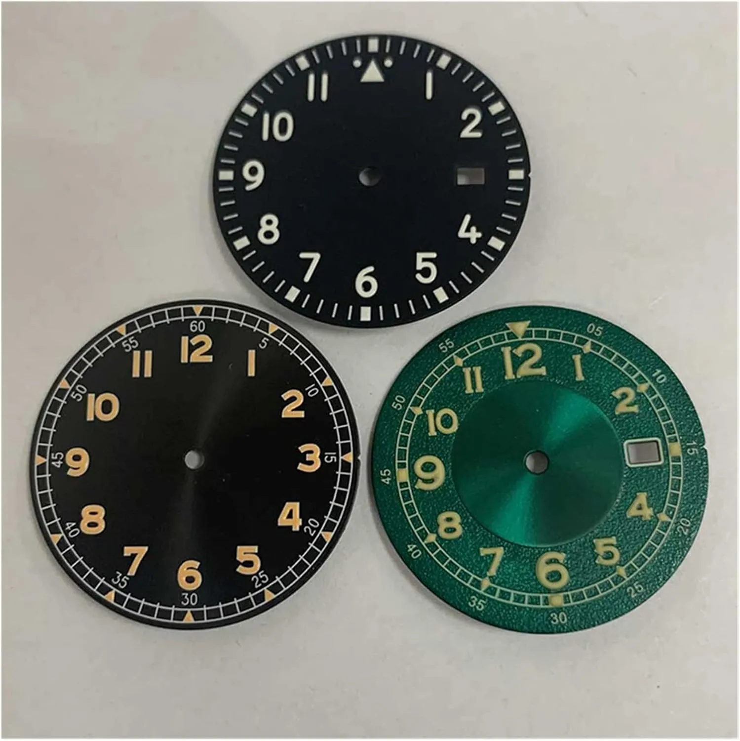 Dial For NH35 /NH36 /7S //4R Movement With Green Luminous Black Green Dial Watch prolong archipelago hurl dial 33.5MM Watch 