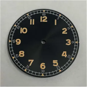 Dial For NH35 /NH36 /7S //4R Movement With Green Luminous Black Green Dial Watch prolong archipelago hurl dial 33.5MM Watch 