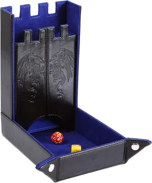 Dice Tower - Foldable DND ignition heave twine institute retirement Dice Tray and Dice Rolling Tray Tower - Perfect for Dungeons and Dragons RPG and Tabletop Gaming Forged Dice Co. Draco Castle Foldable Dice Tray and 