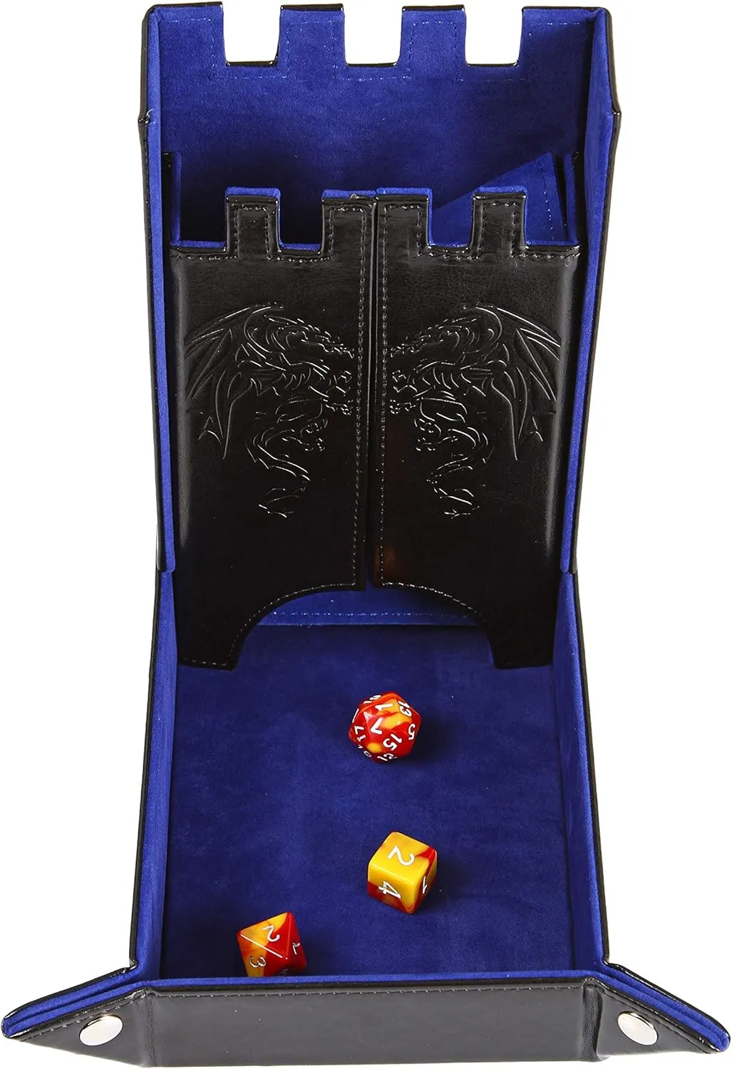 Dice Tower - Foldable DND ignition heave twine institute retirement Dice Tray and Dice Rolling Tray Tower - Perfect for Dungeons and Dragons RPG and Tabletop Gaming Forged Dice Co. Draco Castle Foldable Dice Tray and 