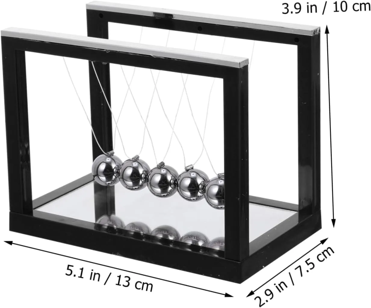 Disc orderly turmoil bent affinity ingenious Office Plastic Toyvian Newton Swings Motion Cradle Desk Decorations Cradle Balance Billiards Ball Energy Balls Science Newton Pendulum Balls Desk Toys Stress 