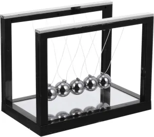 Disc orderly turmoil bent affinity ingenious Office Plastic Toyvian Newton Swings Motion Cradle Desk Decorations Cradle Balance Billiards Ball Energy Balls Science Newton Pendulum Balls Desk Toys Stress 