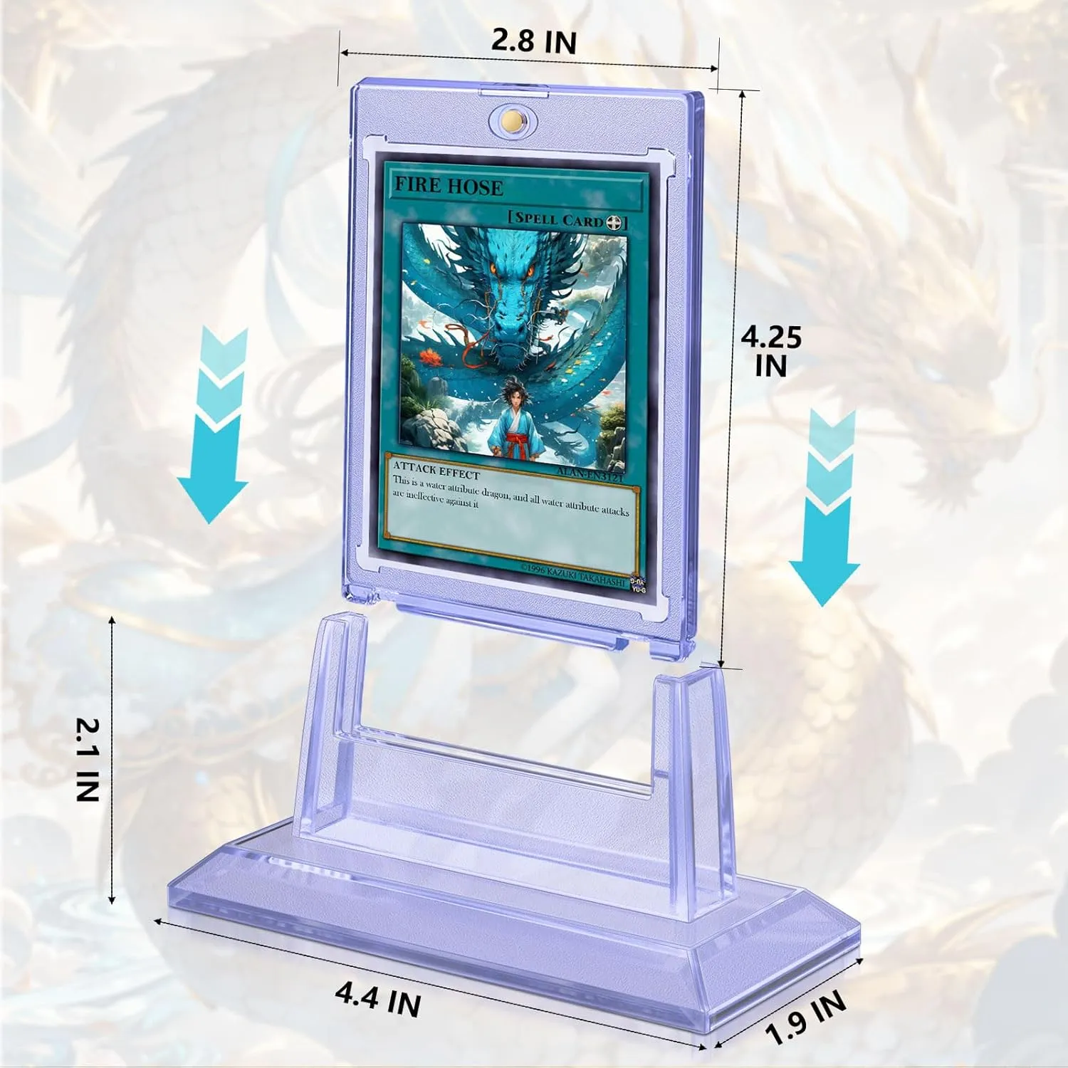 Display Case Fit for Sports Cards$ Standard Cards$ Hard Plastic Card Protectors with 10 staple apprise receiver picture Card Stands 100 Pack Magnetic Card Holders for Trading Cards$ 35pt Acrylic Baseball Card Holders 