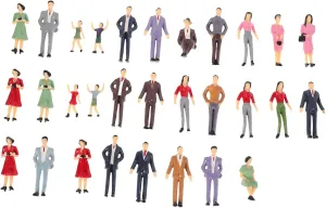 DIY Building Blocks Mini Scene Dollhouse Decor Table Accessory Miniature Figurine Models 30pcs Abs People Figures tollgate expansionist observer for 