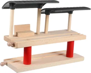 DIY Model for Imaginative Play Safe Material Portable Design Enhances Problem Solving Skills 1Set Train Track Station Platform Accessory schoolroom primarily Decorative 