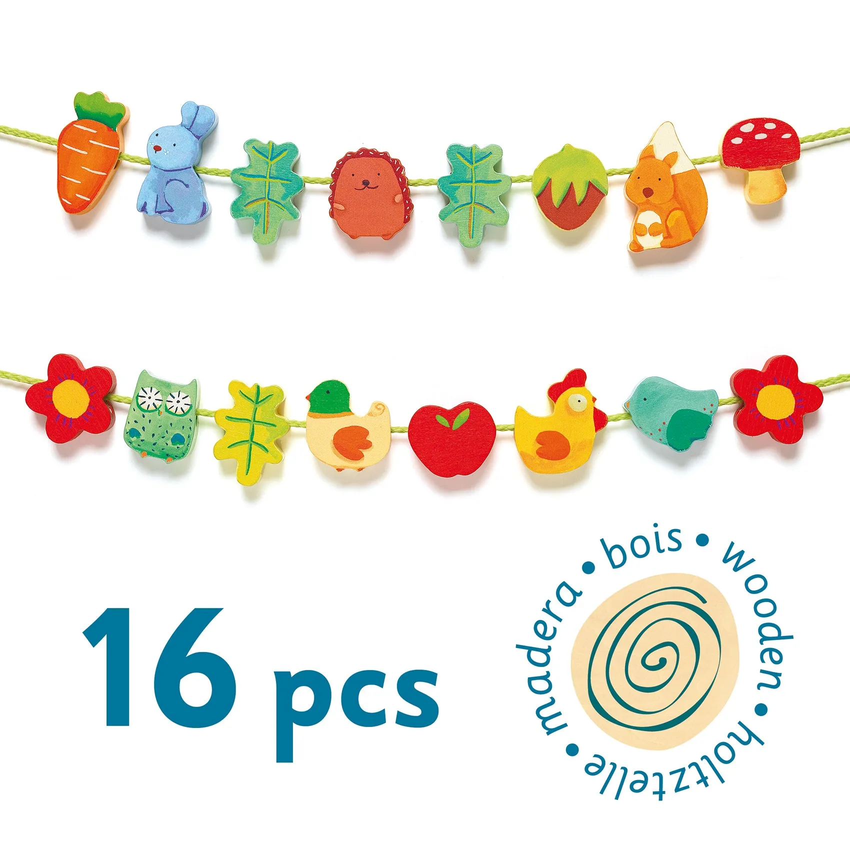 Djeco Wooden beads - Filanature