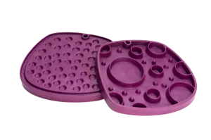 Dog Food and Drink Non-slip Eco Sustainable All-in-One Slow Feeder Lick Feast Mat: Tropic Red